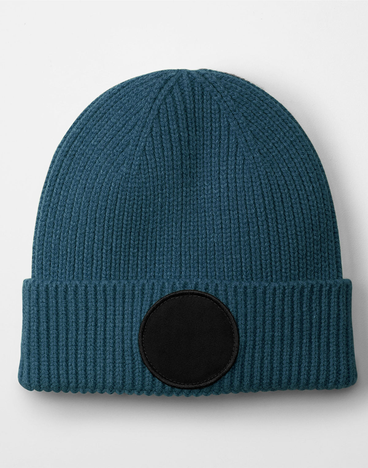 Beechfield B332R Circular Fashion Patch Beanie - Airforce Blue/black