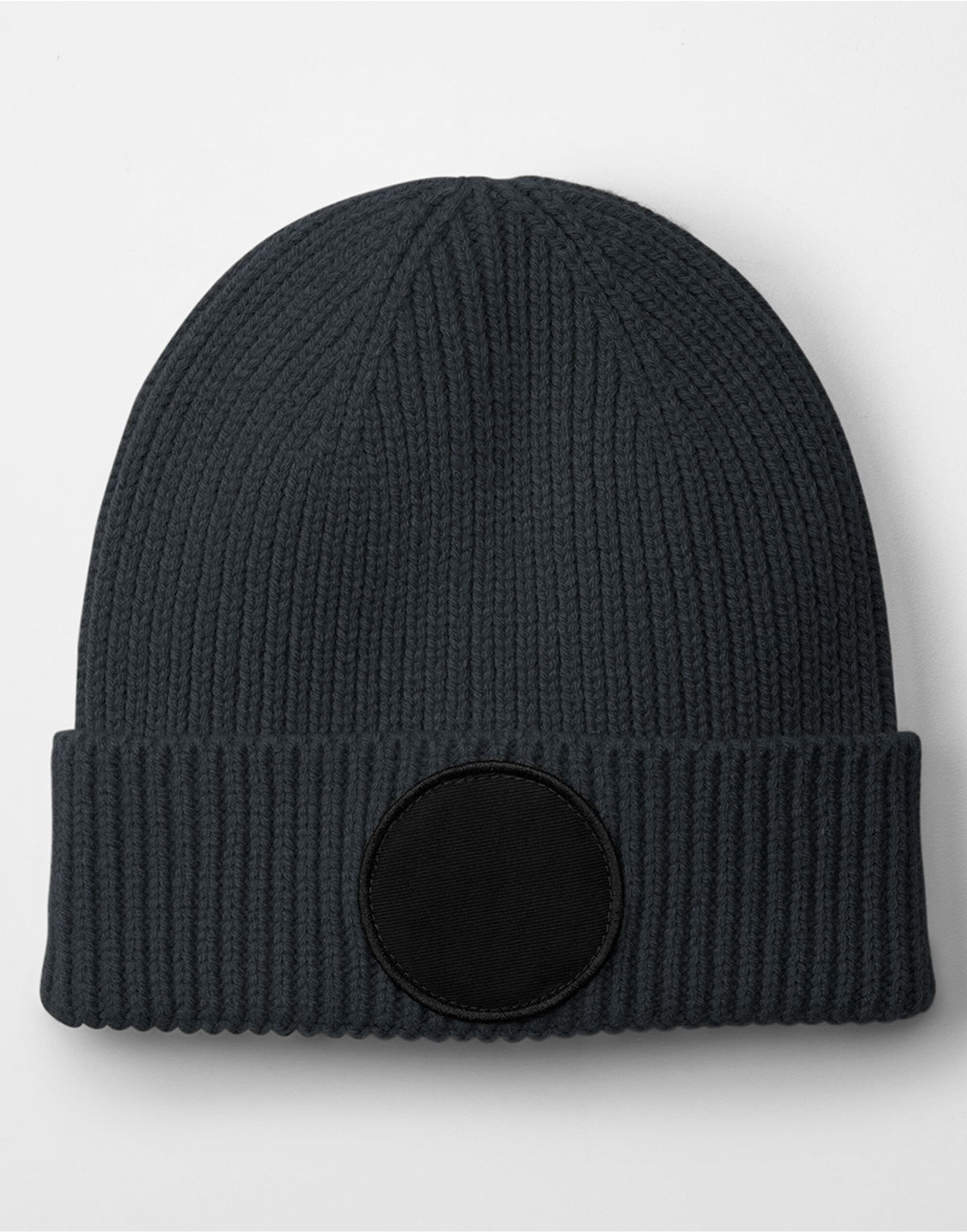 Beechfield B332R Circular Fashion Patch Beanie - Graphite Grey/Black