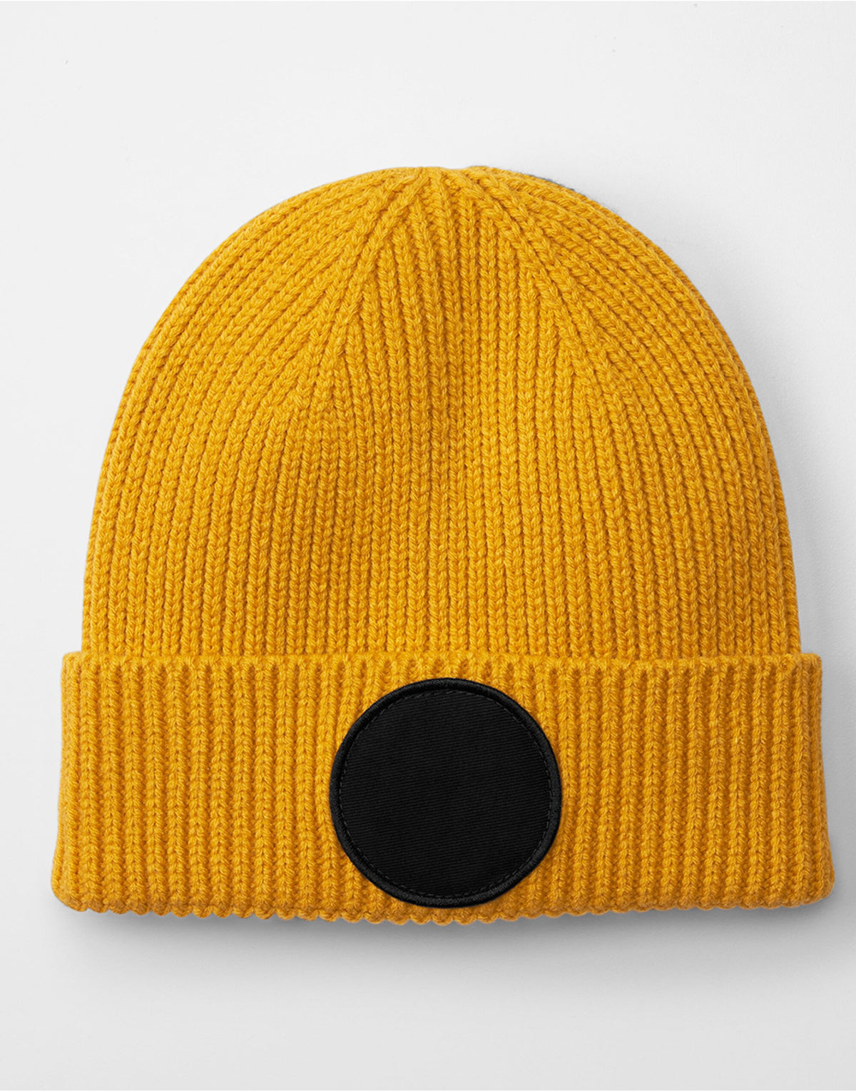 Beechfield B332R Circular Fashion Patch Beanie - Mustard/Black