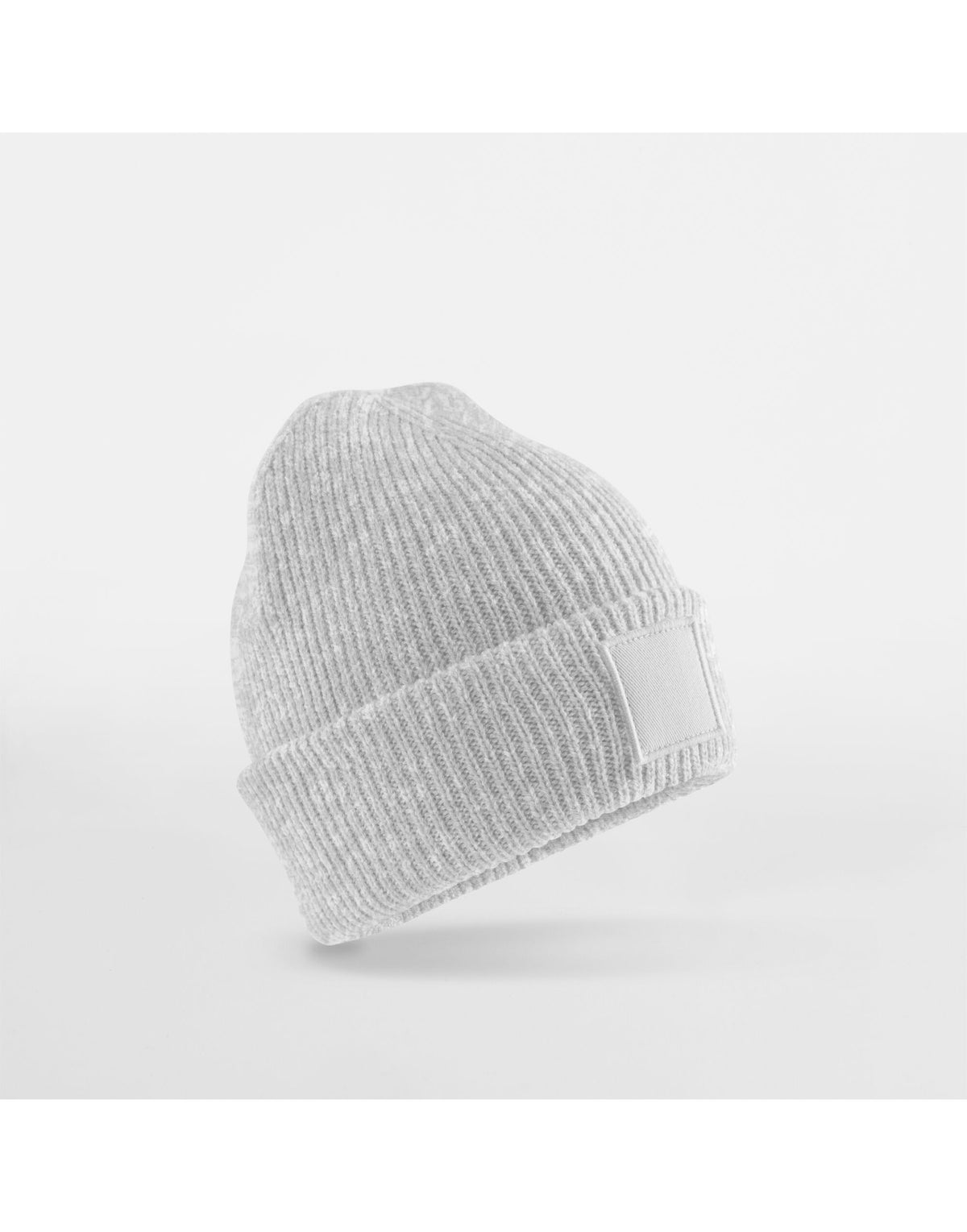 Beechfield B336B Kids Cuff Tonal Patch Beanie - Cloudy Grey