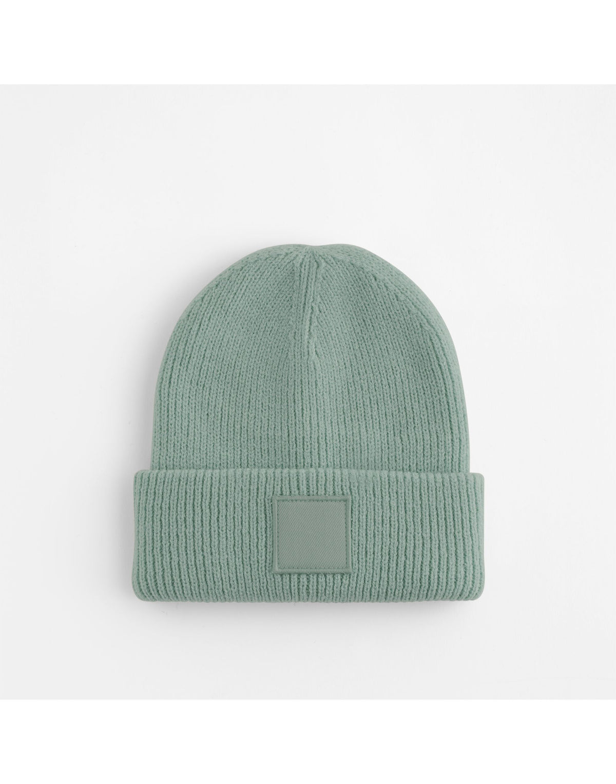 Beechfield B336B Kids Cuff Tonal Patch Beanie - Dusty Green