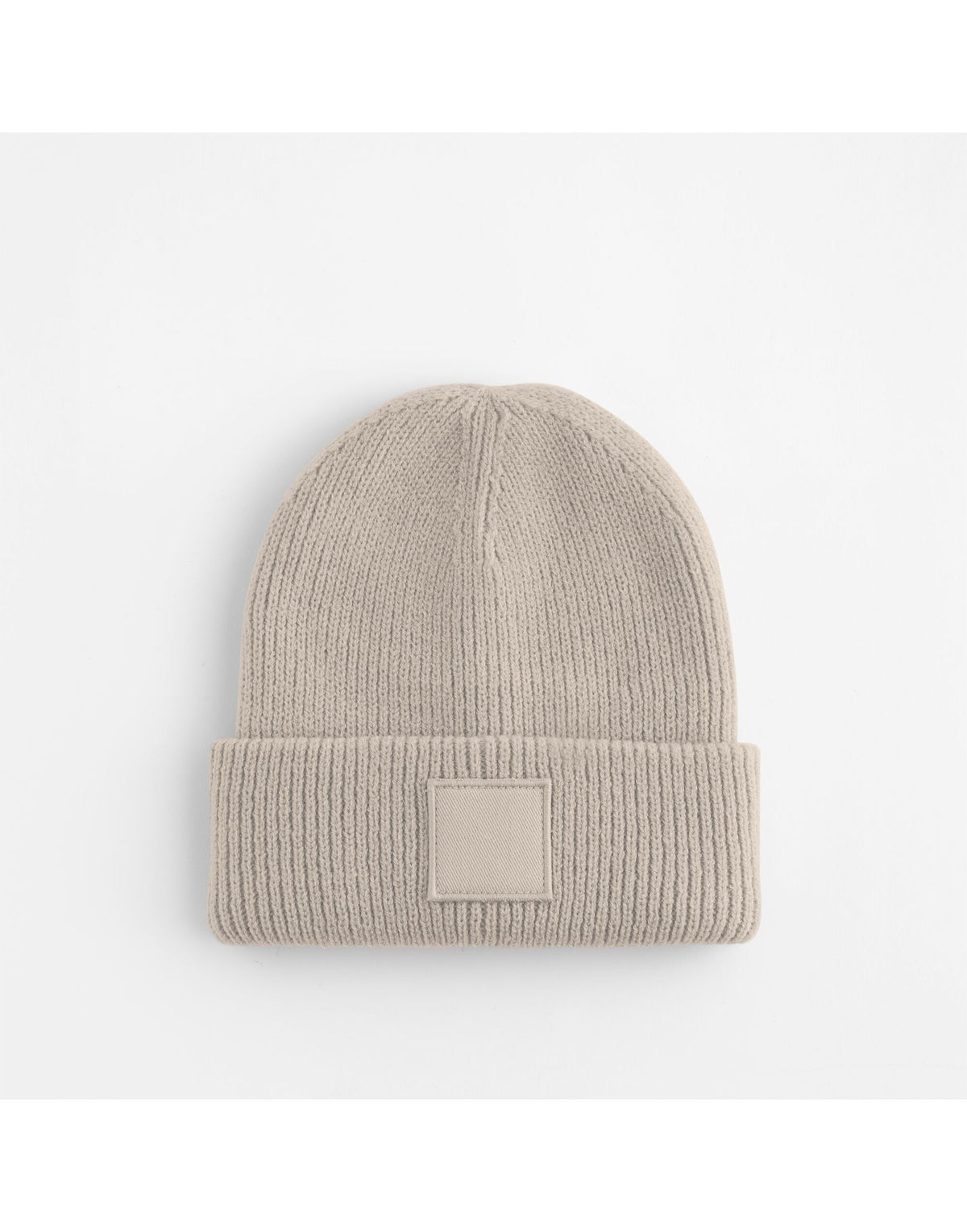 Beechfield B336B Kids Cuff Tonal Patch Beanie - Natural Stone