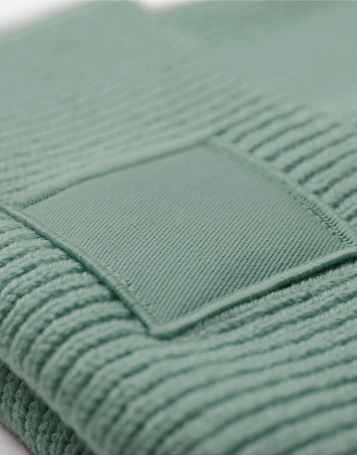 Beechfield B336R Deep Cuff Tonal Patch Beanie - Dusty Green