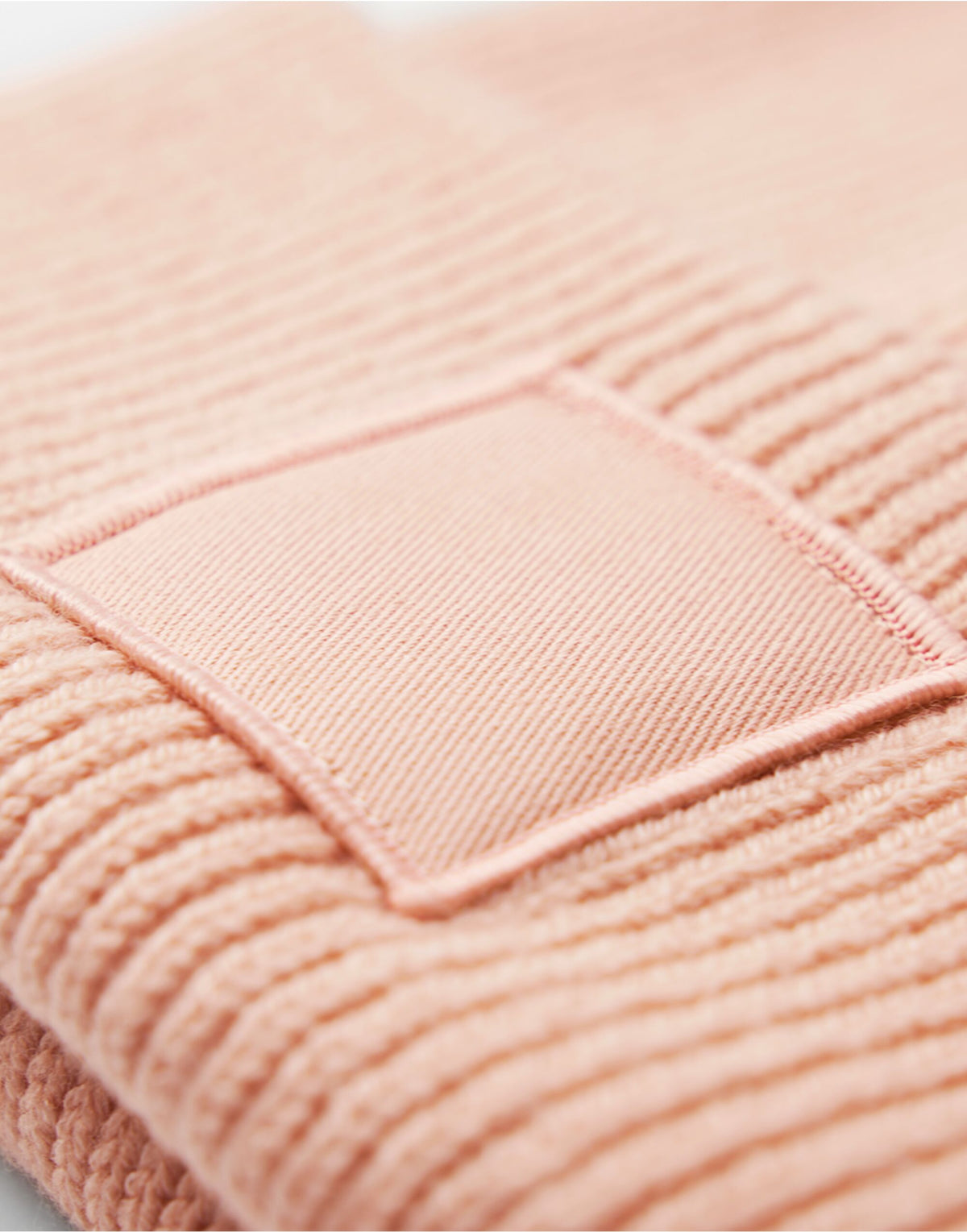 Beechfield B336R Deep Cuff Tonal Patch Beanie - Peach