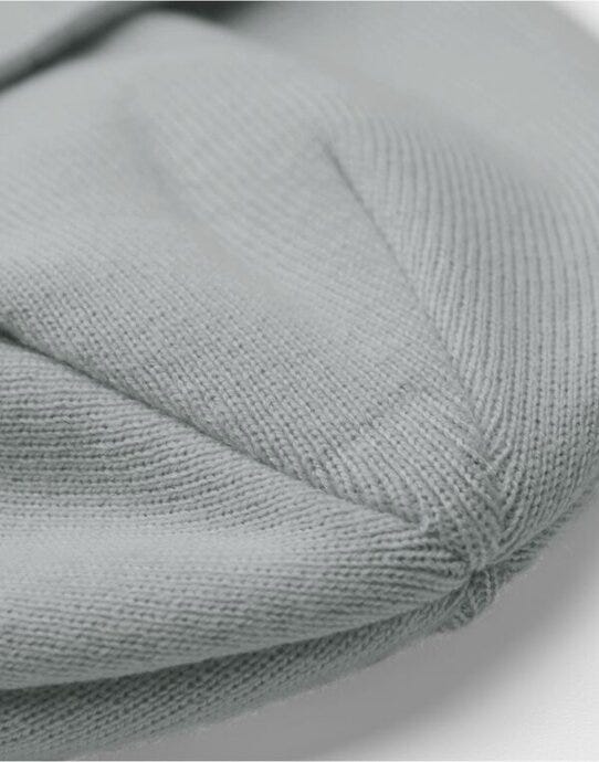 Beechfield B337R Appliqué Patch Beanie - Ash/White