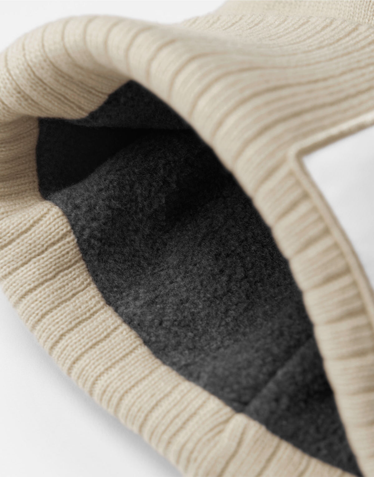 Beechfield B337R Appliqué Patch Beanie - Oatmeal/White