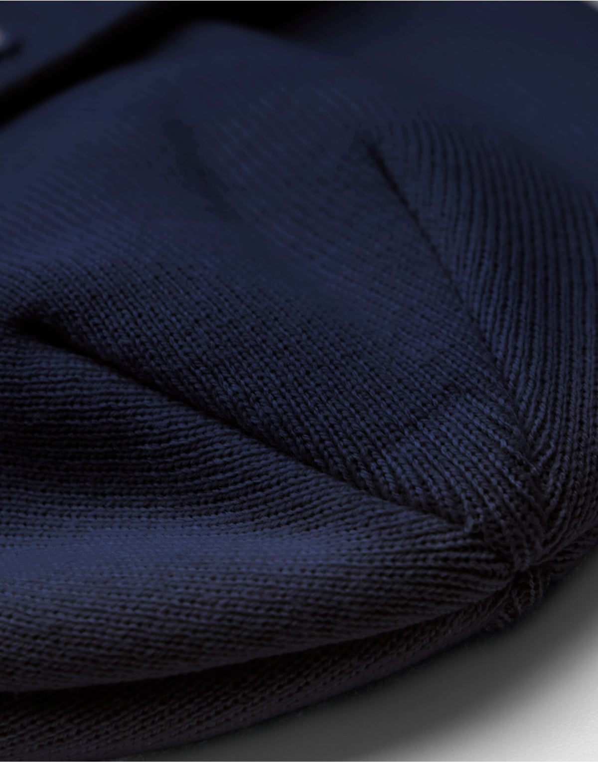 Beechfield B337R Appliqué Patch Beanie - Oxford Navy/White