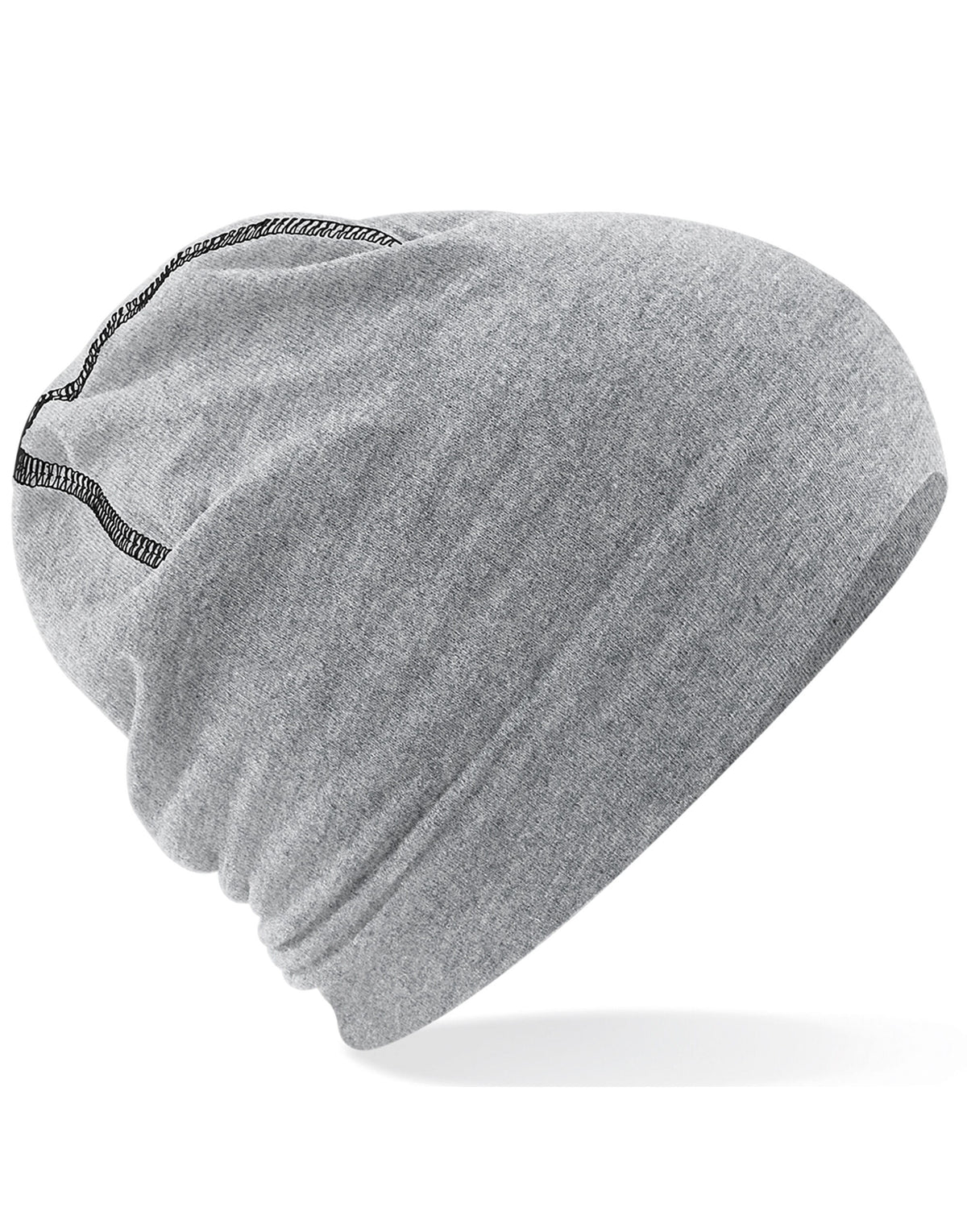 Beechfield B366 Hemsedal Cotton Beanie - Heather Grey/Black