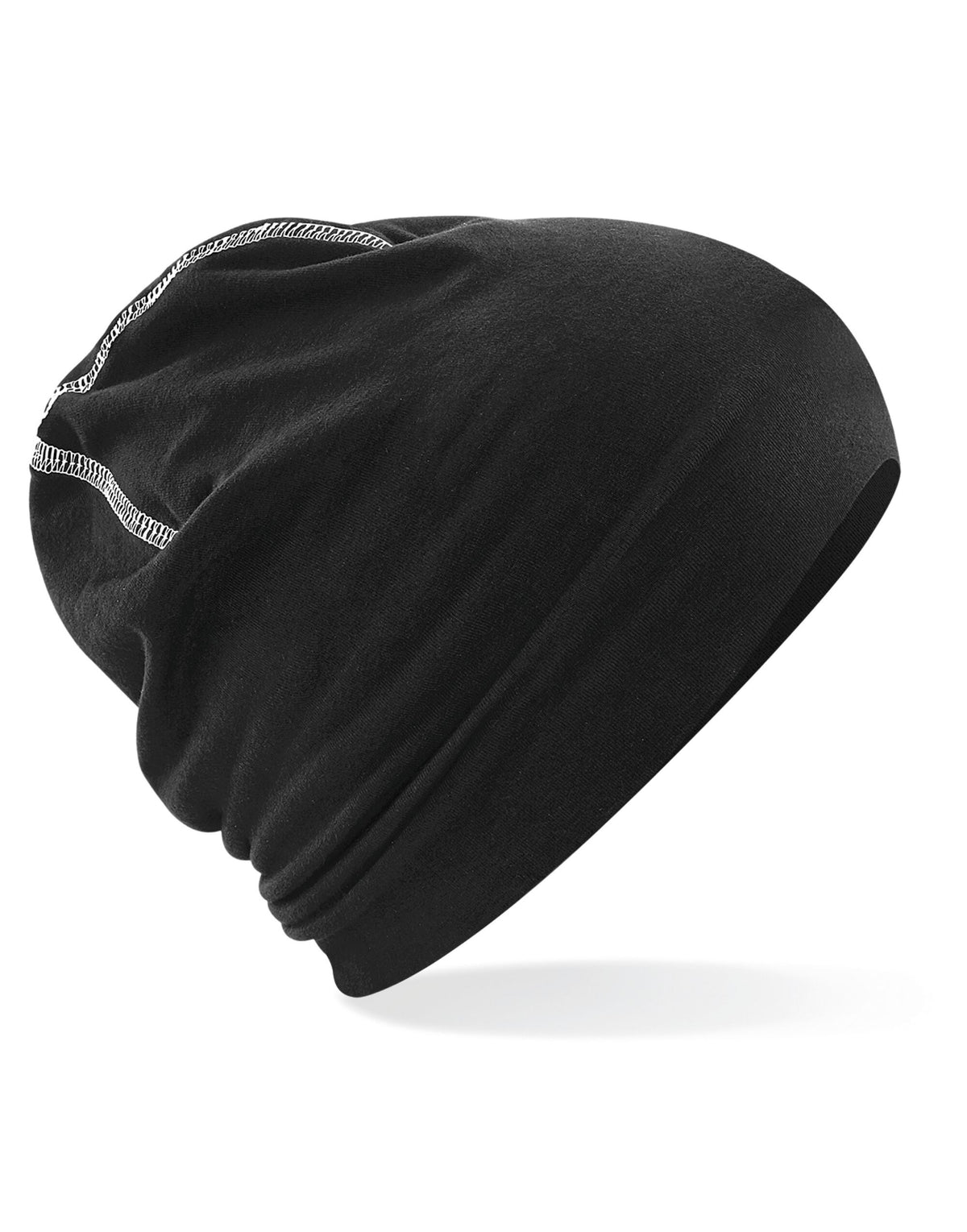 Beechfield B366 Hemsedal Cotton Beanie - Black/White