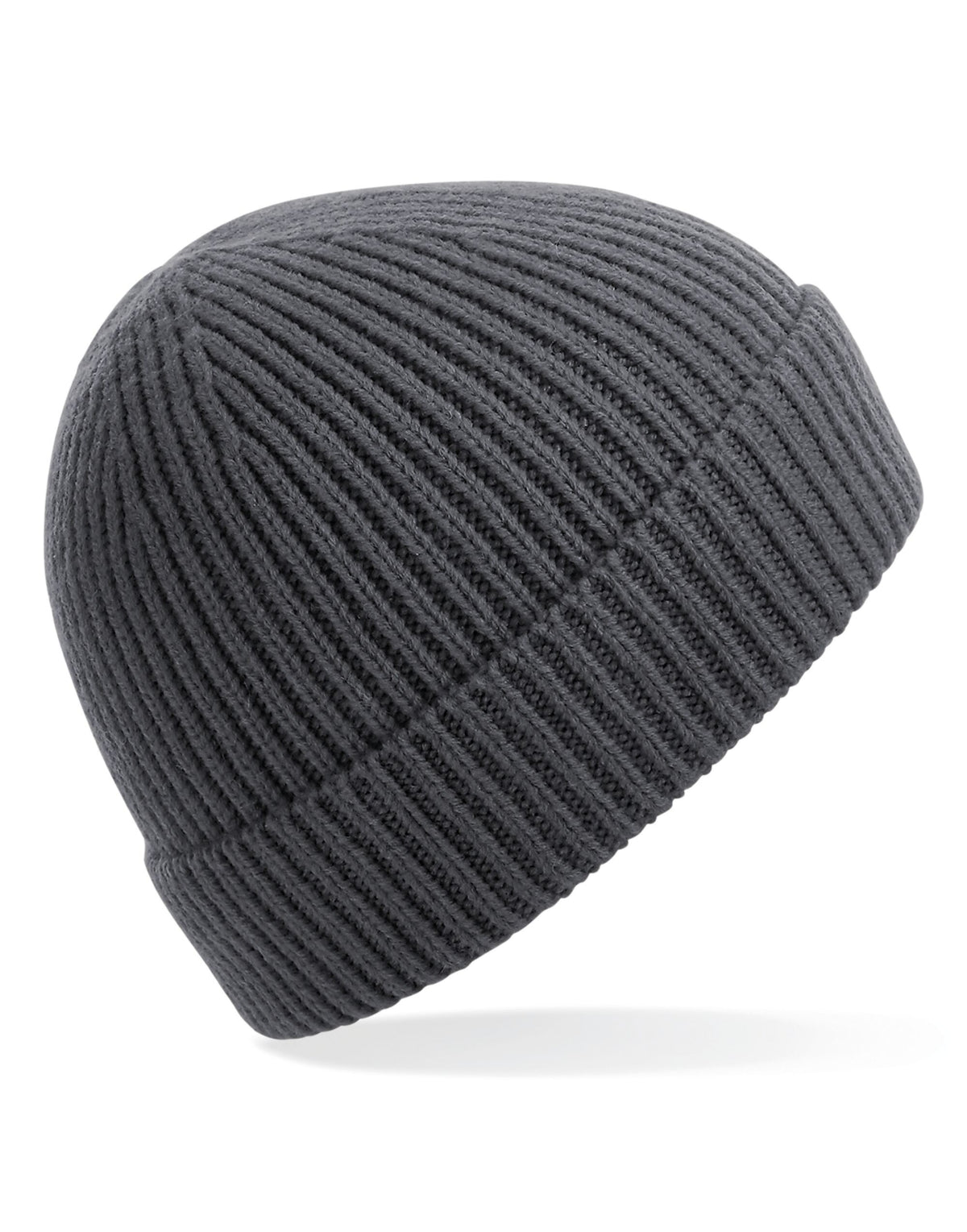 Beechfield B380 Engineered Knit Ribbed Beanie - Graphite