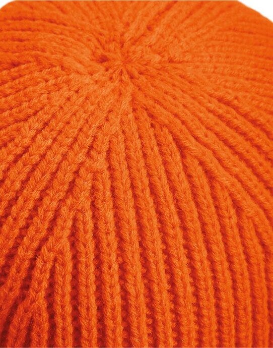Beechfield B380 Engineered Knit Ribbed Beanie - Orange