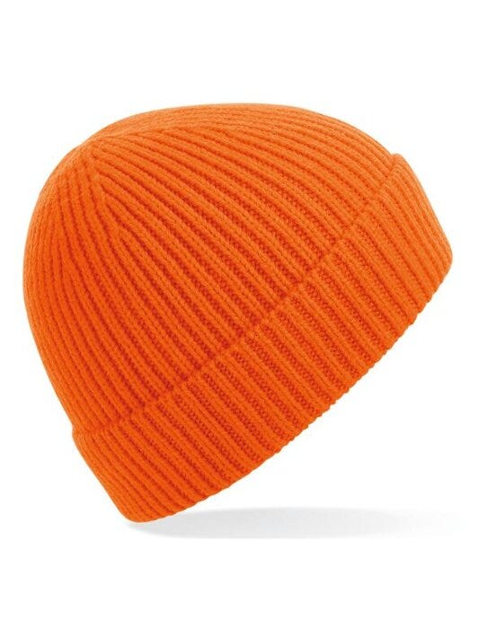 Beechfield B380 Engineered Knit Ribbed Beanie - Orange