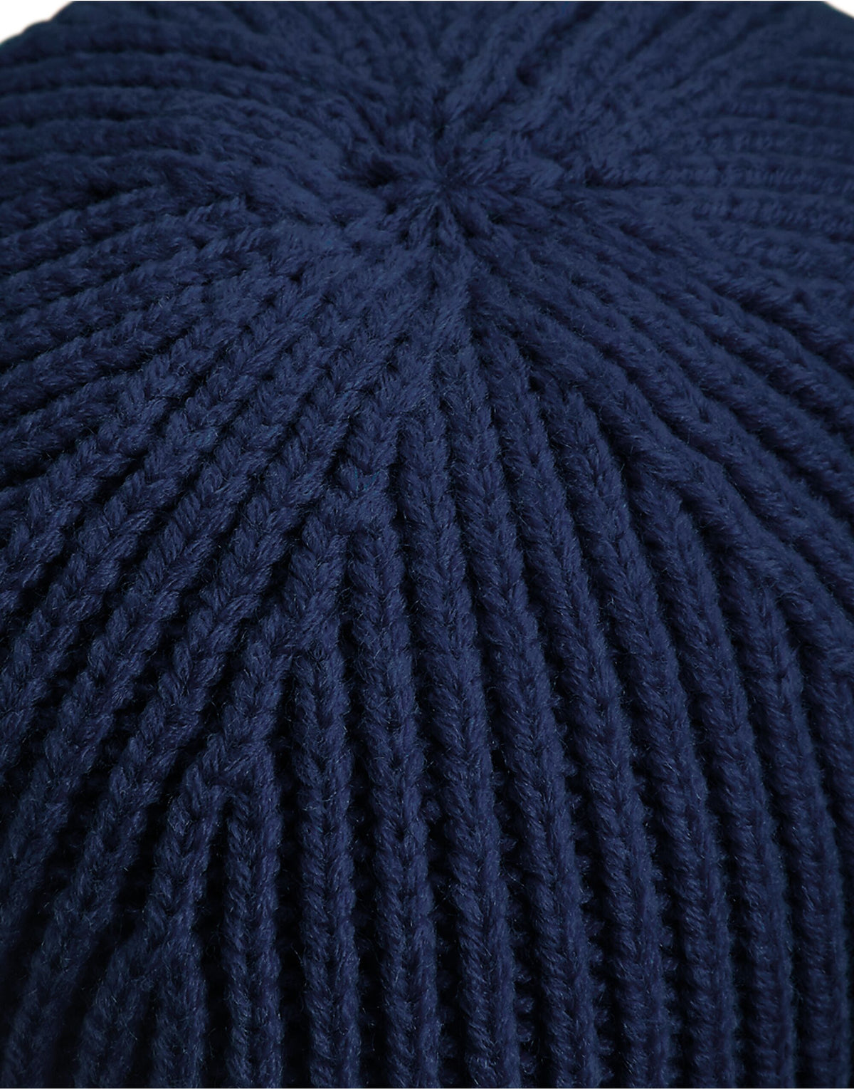 Beechfield B380 Engineered Knit Ribbed Beanie - Oxford Navy
