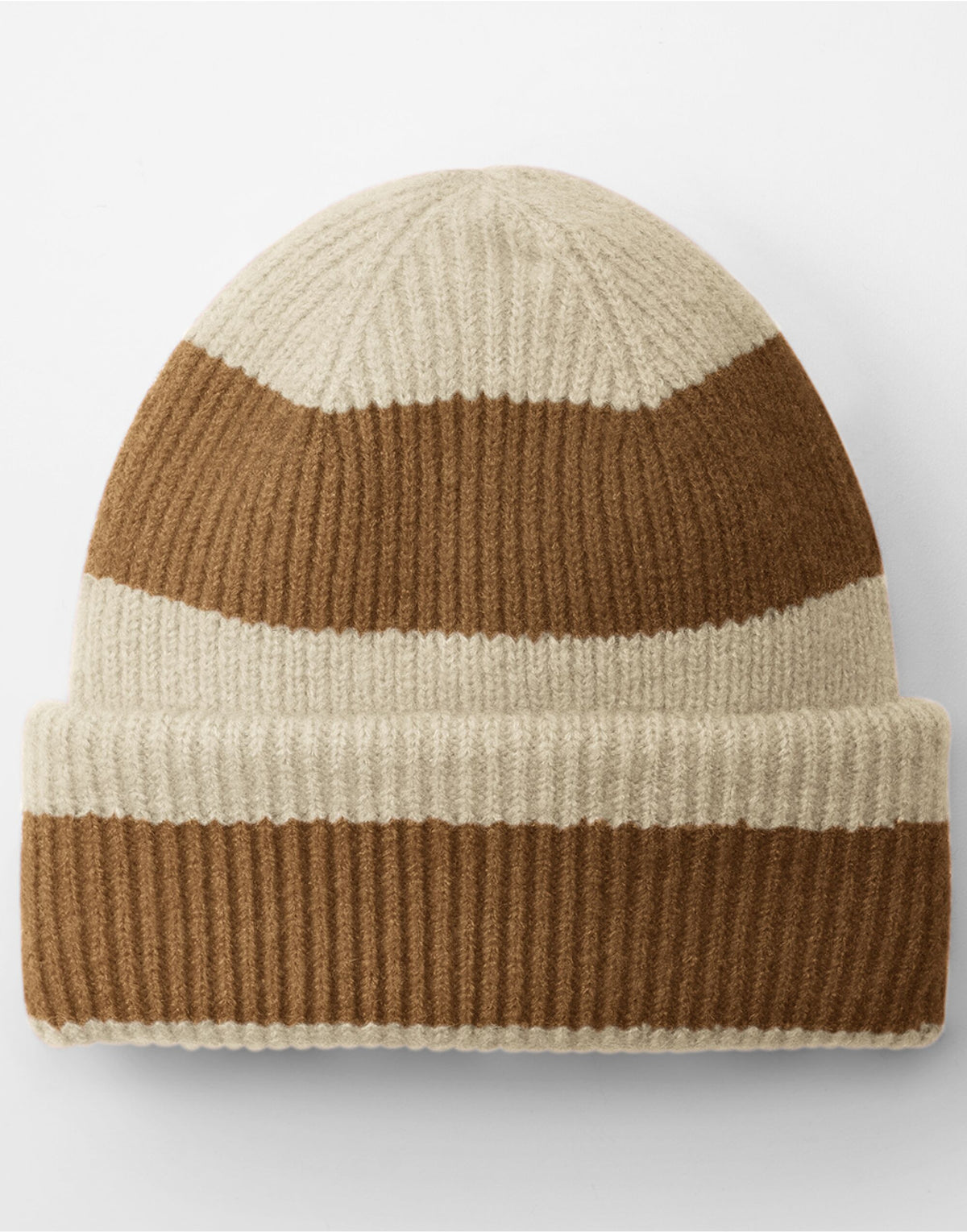 Beechfield B391R Colour Block Beanie - Vanilla/Biscuit