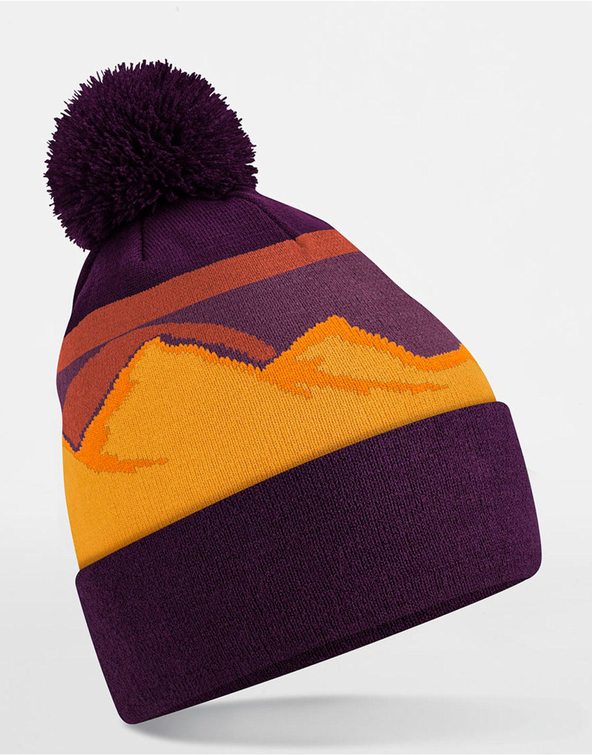 Beechfield B395R Mountain Peaks Pom Pom Beanie - Desert Peaks