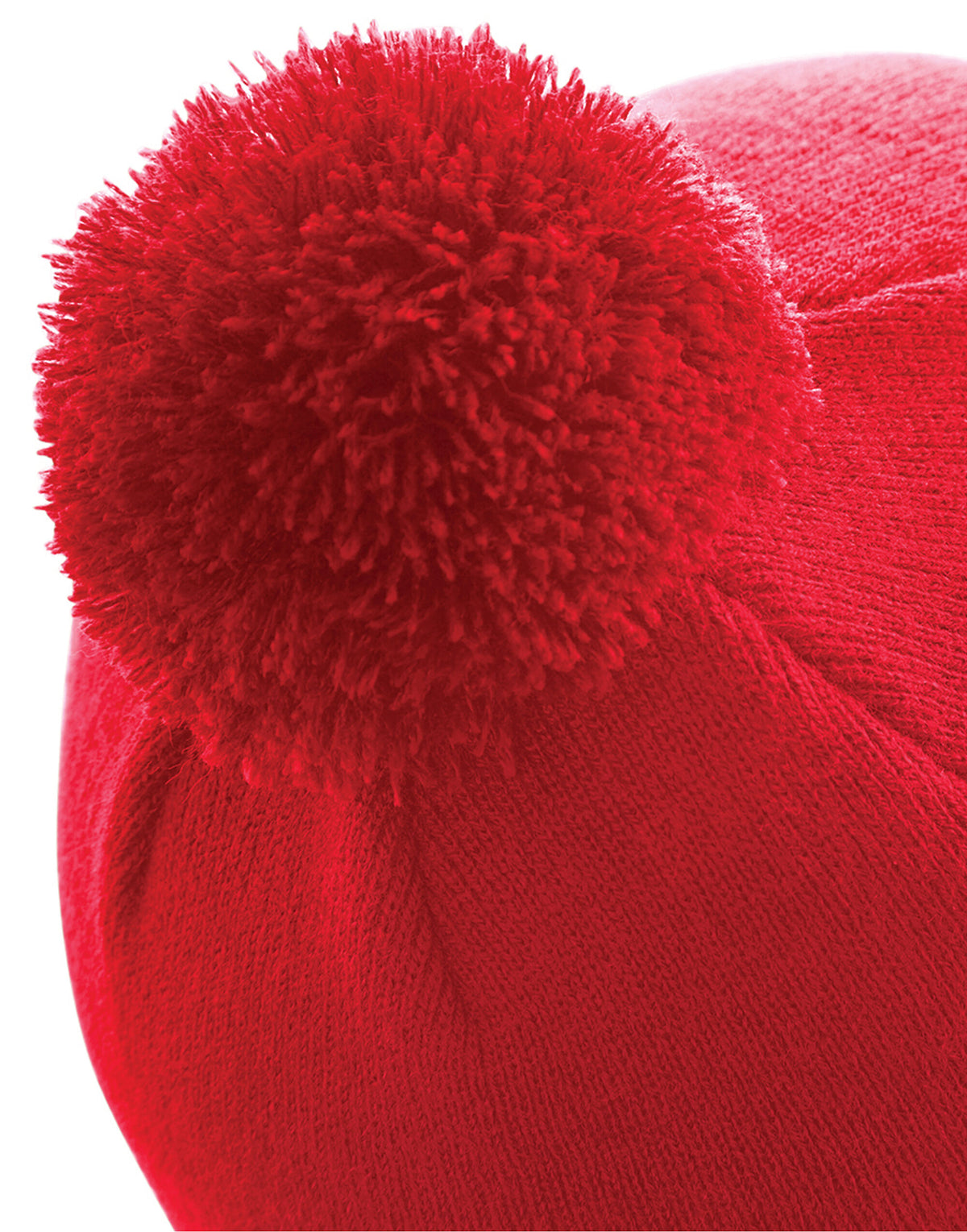 Beechfield B426 Original Pom Pom Beanie - Classic Red