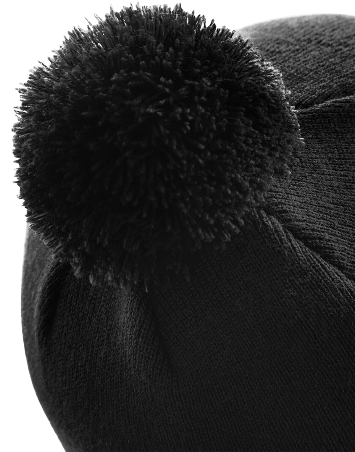Beechfield B426B Junior Original Pompom Beanie - Black