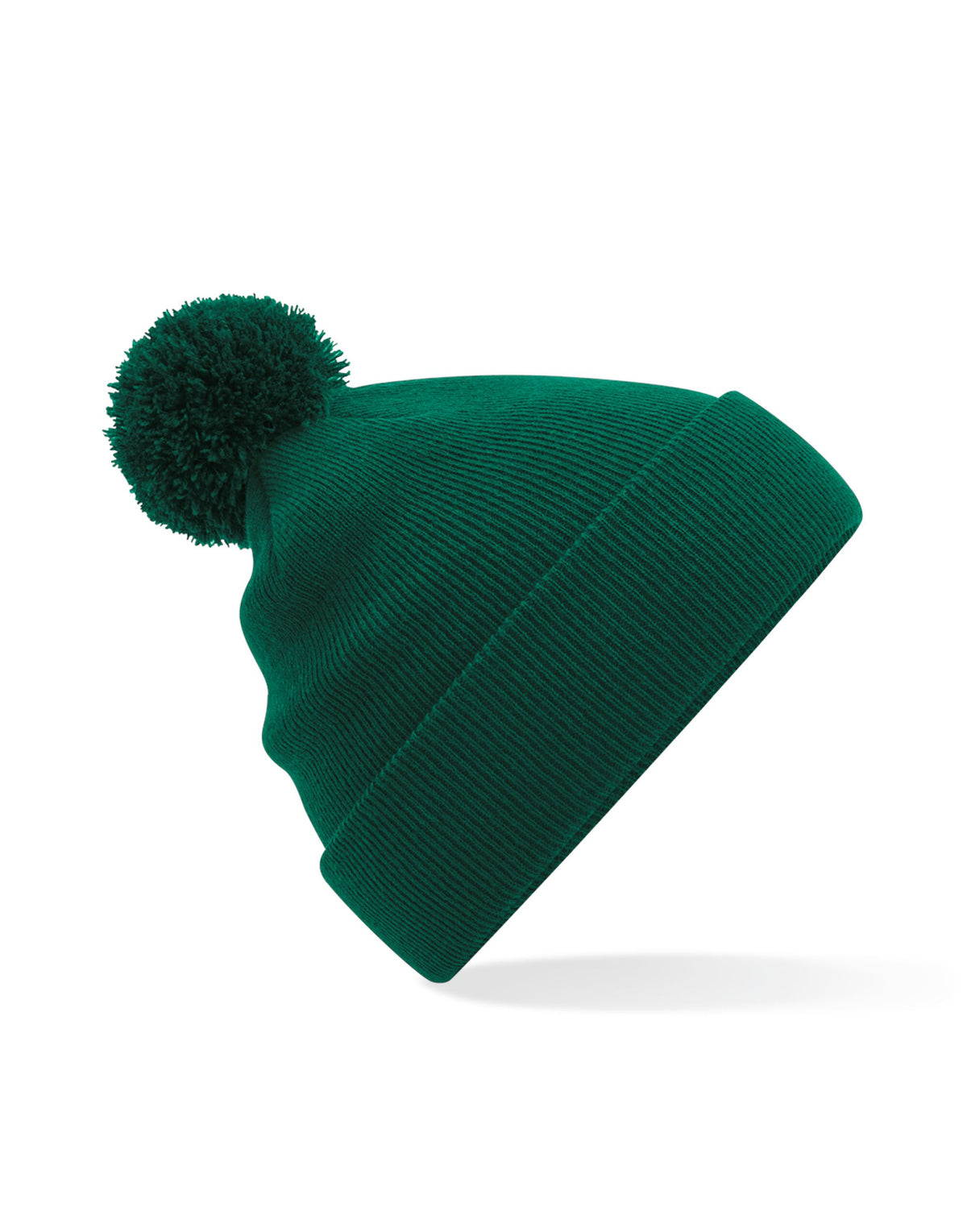 Beechfield B426B Junior Original Pompom Beanie - Bottle Green