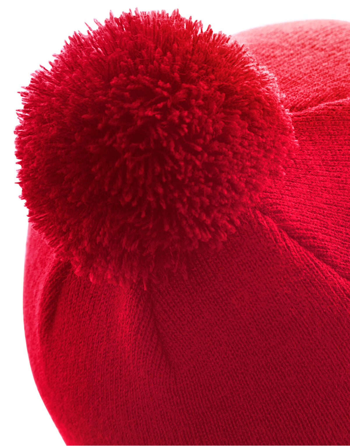 Beechfield B426B Junior Original Pompom Beanie - Classic Red