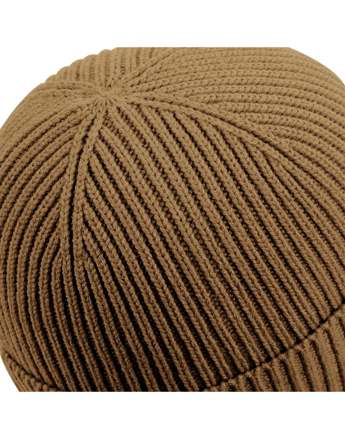 Beechfield B442R Fashion Patch Beanie - Biscuit/Black
