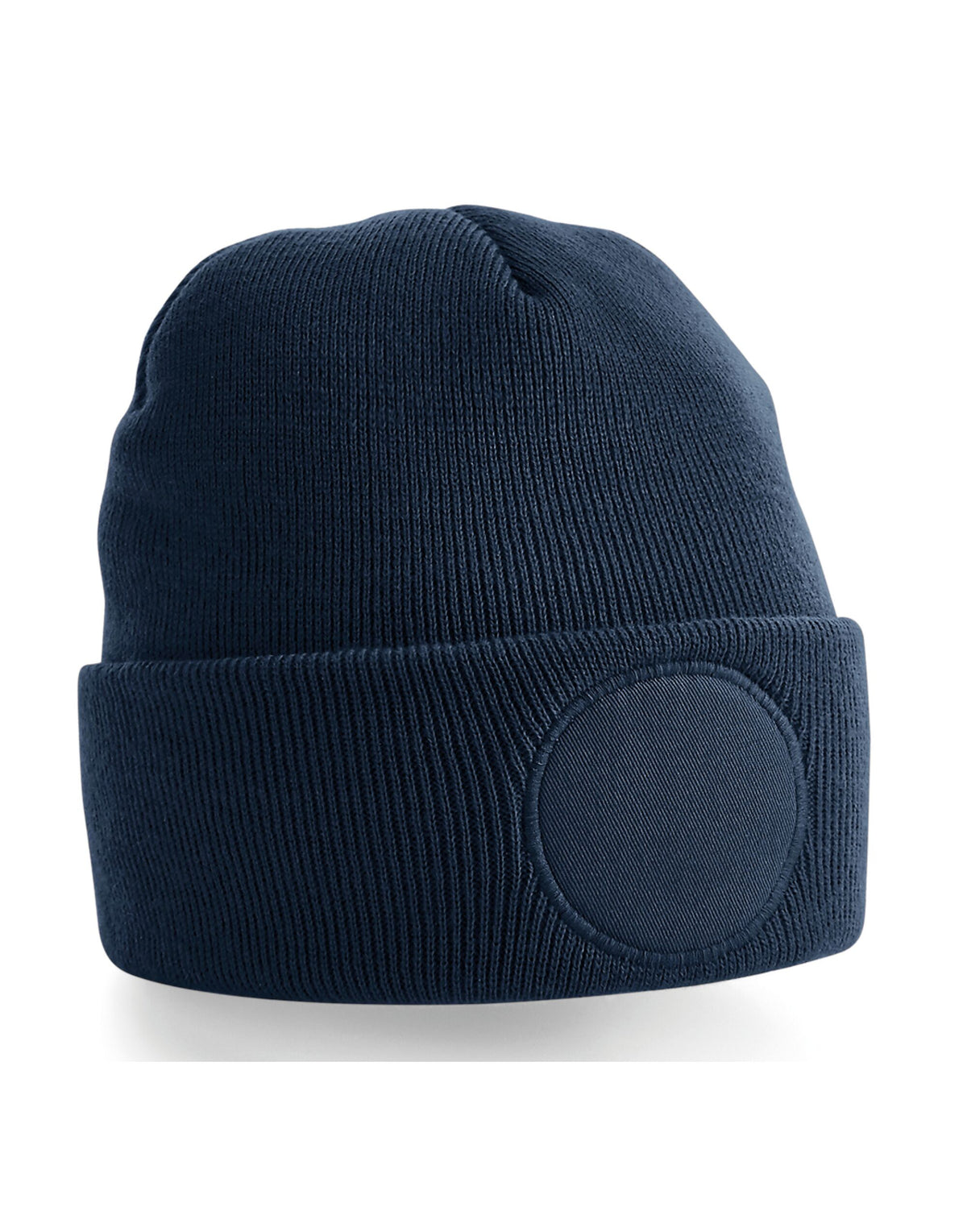 Beechfield B446 Circular Patch Beanie - French Navy