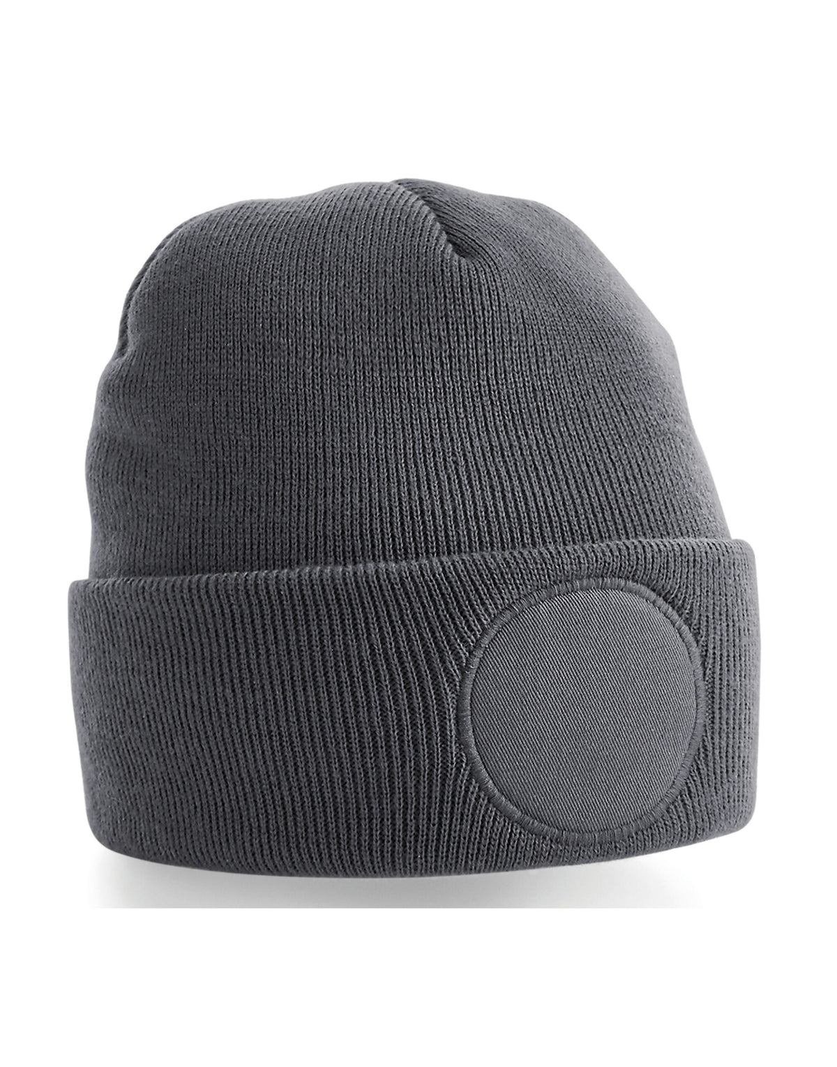 Beechfield B446 Circular Patch Beanie - Graphite