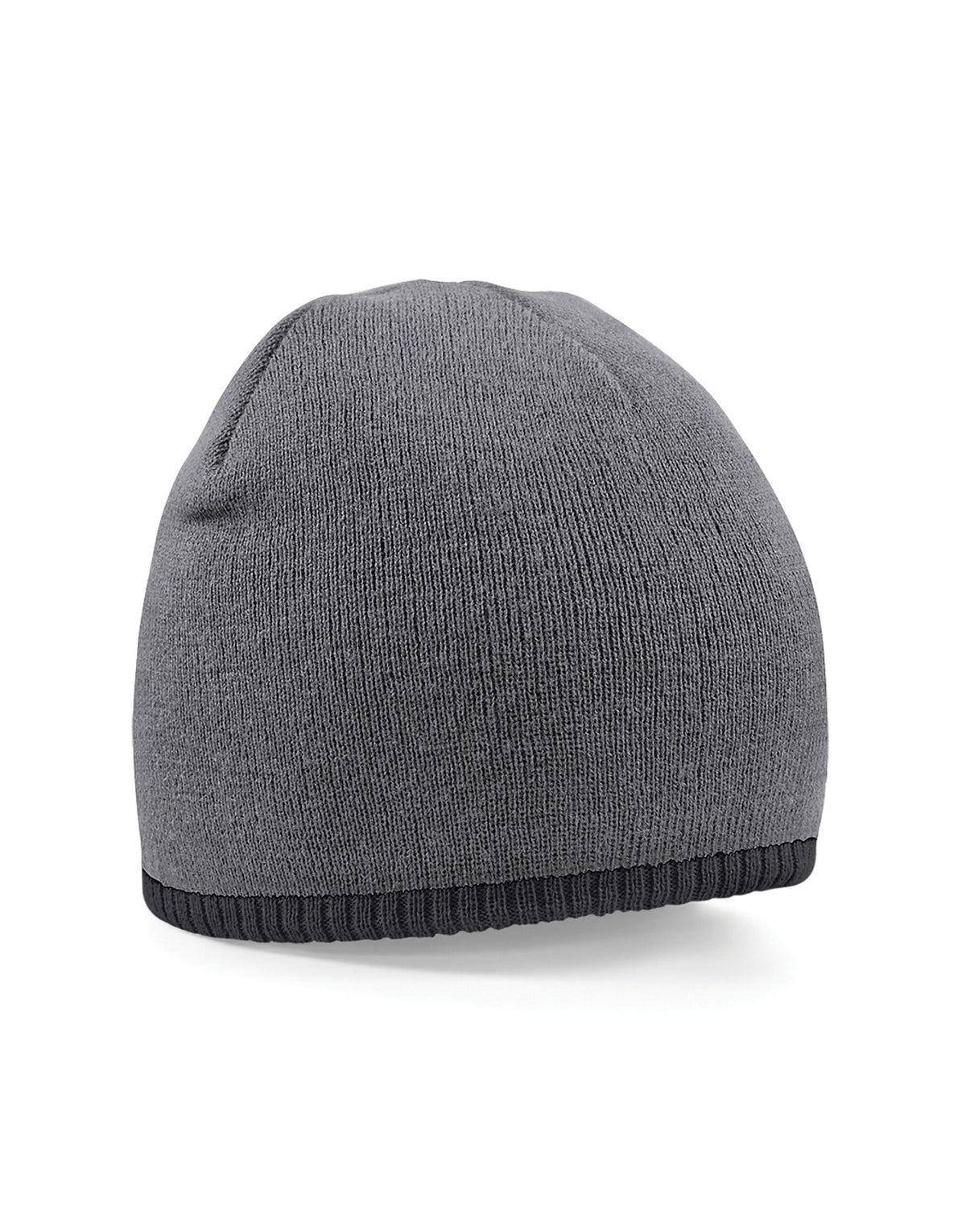 Beechfield B44C Two-Tone Pull On Beanie - Graphite Grey/Black