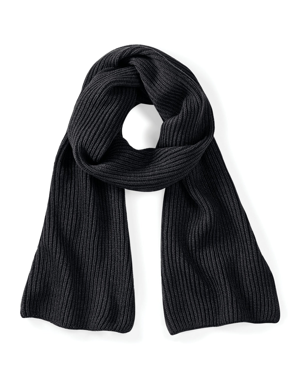 Beechfield B469 Metro Knitted Scarf - Black