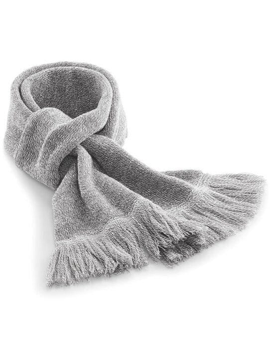 Beechfield B470 Classic Knitted Scarf - Heather Grey