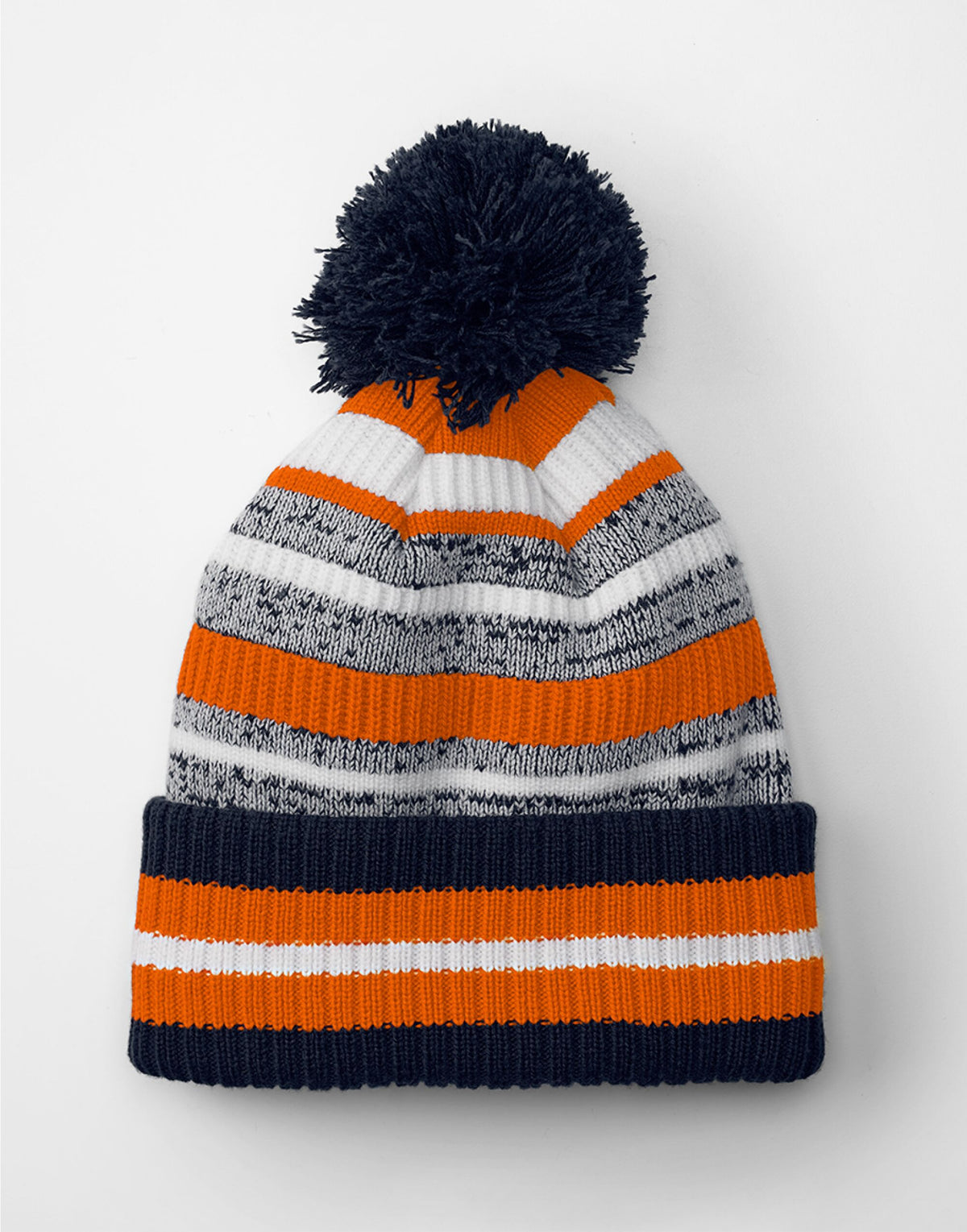 Beechfield B474R Multi-Sport Fan Beanie - French Navy/Orange/White
