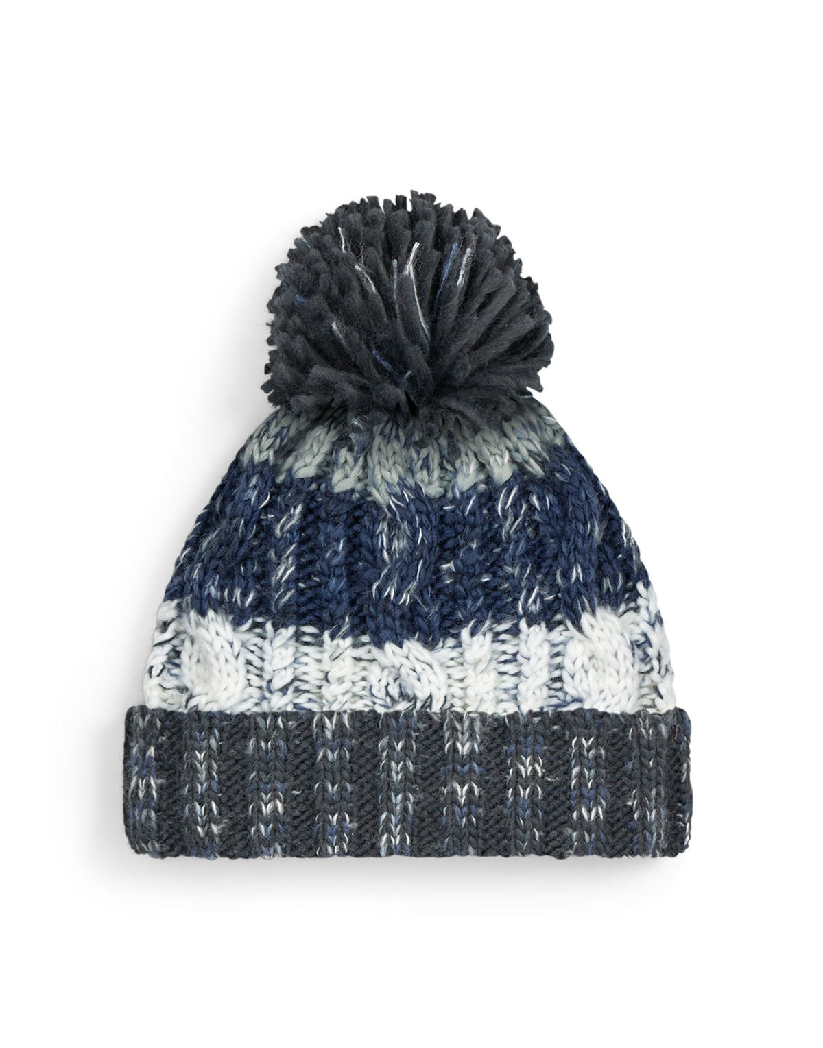 Beechfield B486 Corkscrew Pom Pom Beanie - Arctic Dawn