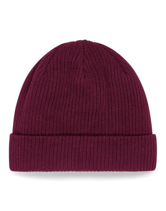 Beechfield B50N Organic Cotton Beanie - Burgundy