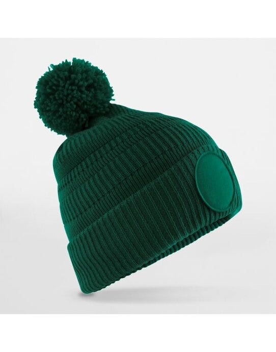 Beechfield B530R Fan Patch Beanie - Bottle Green
