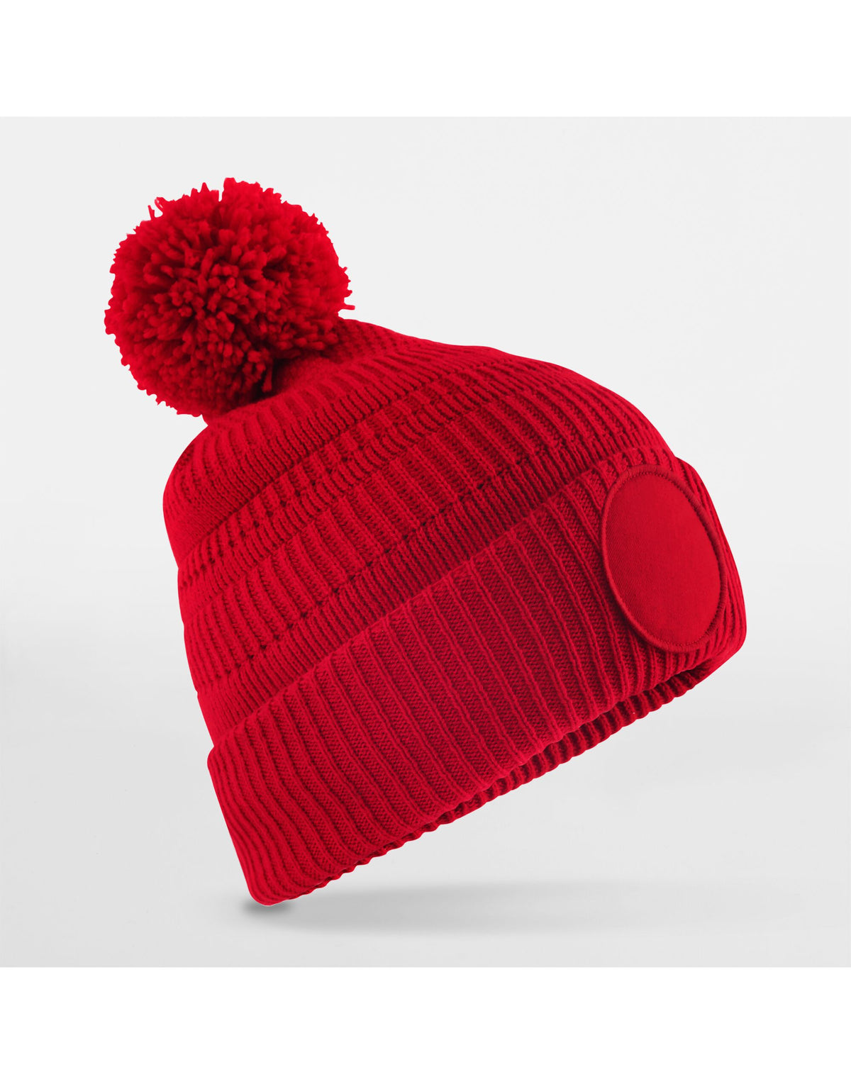 Beechfield B530R Fan Patch Beanie - Classic Red