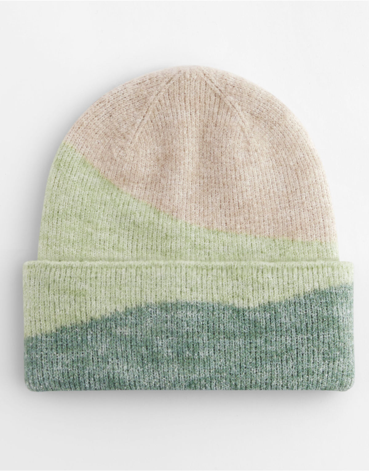 Beechfield B532 Soft Wave Beanie - Almond/Pistachio/Dusty Green