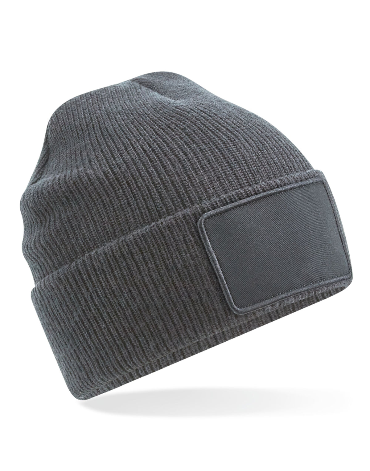 Beechfield B540 Removable Patch Beanie - Graphite Grey