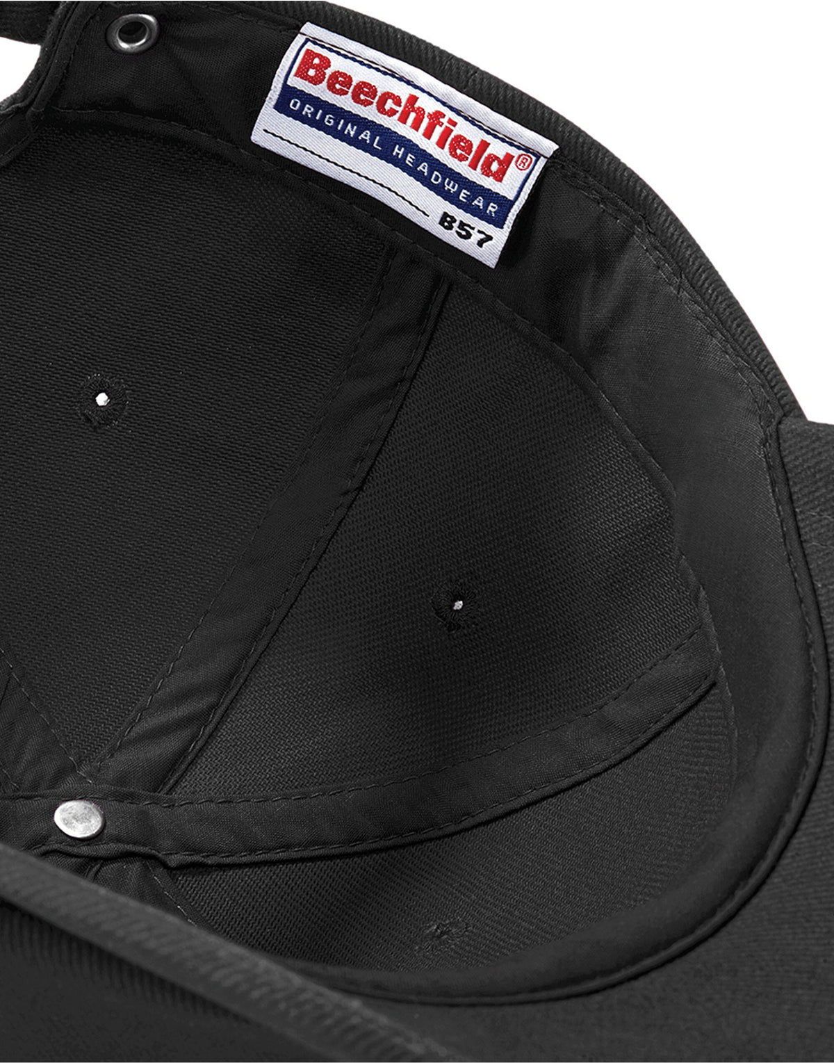 Beechfield B57 LP Heavy Brushed Cotton Cap - Black
