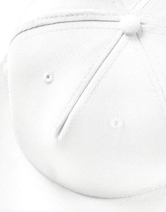 Beechfield B610 5 panel Snapback Rapper Cap - White