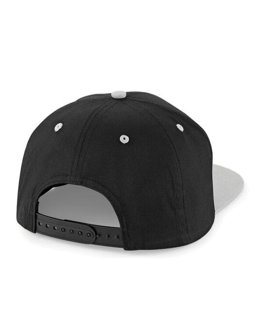 Beechfield B610C 5 Panel Contrast Snapback - Black/ Grey