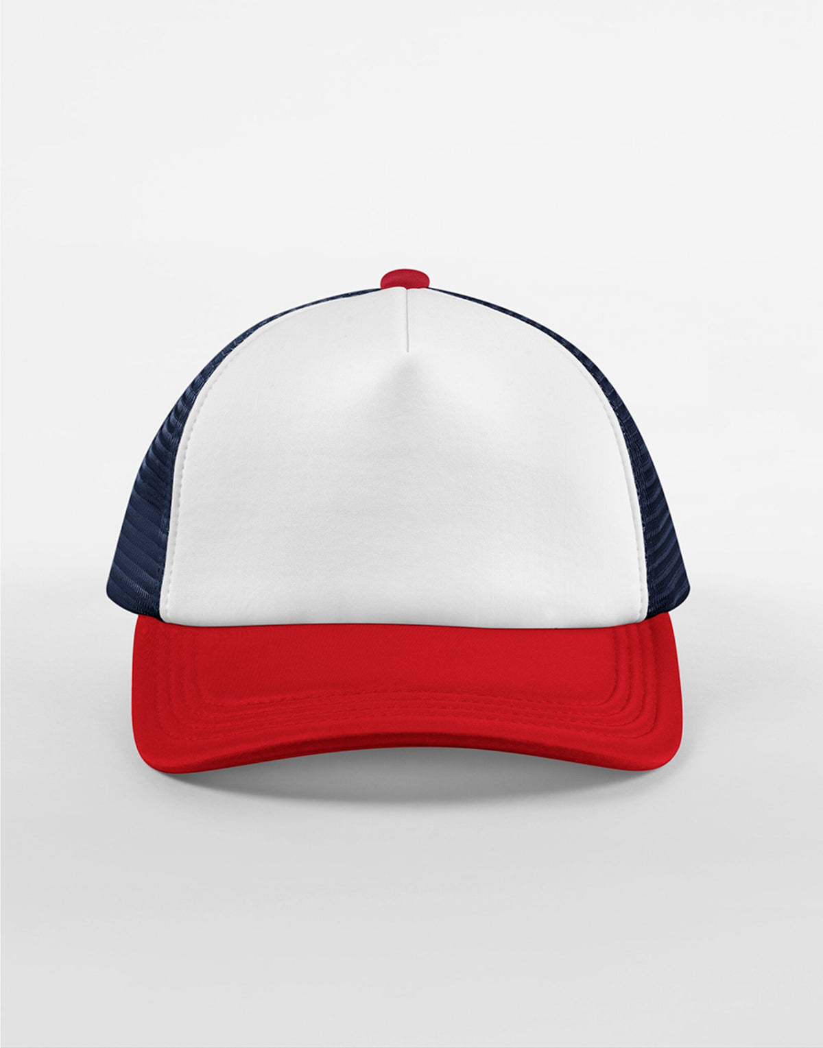 Beechfield B639 Retro 5 Panel Trucker - Navy/Red