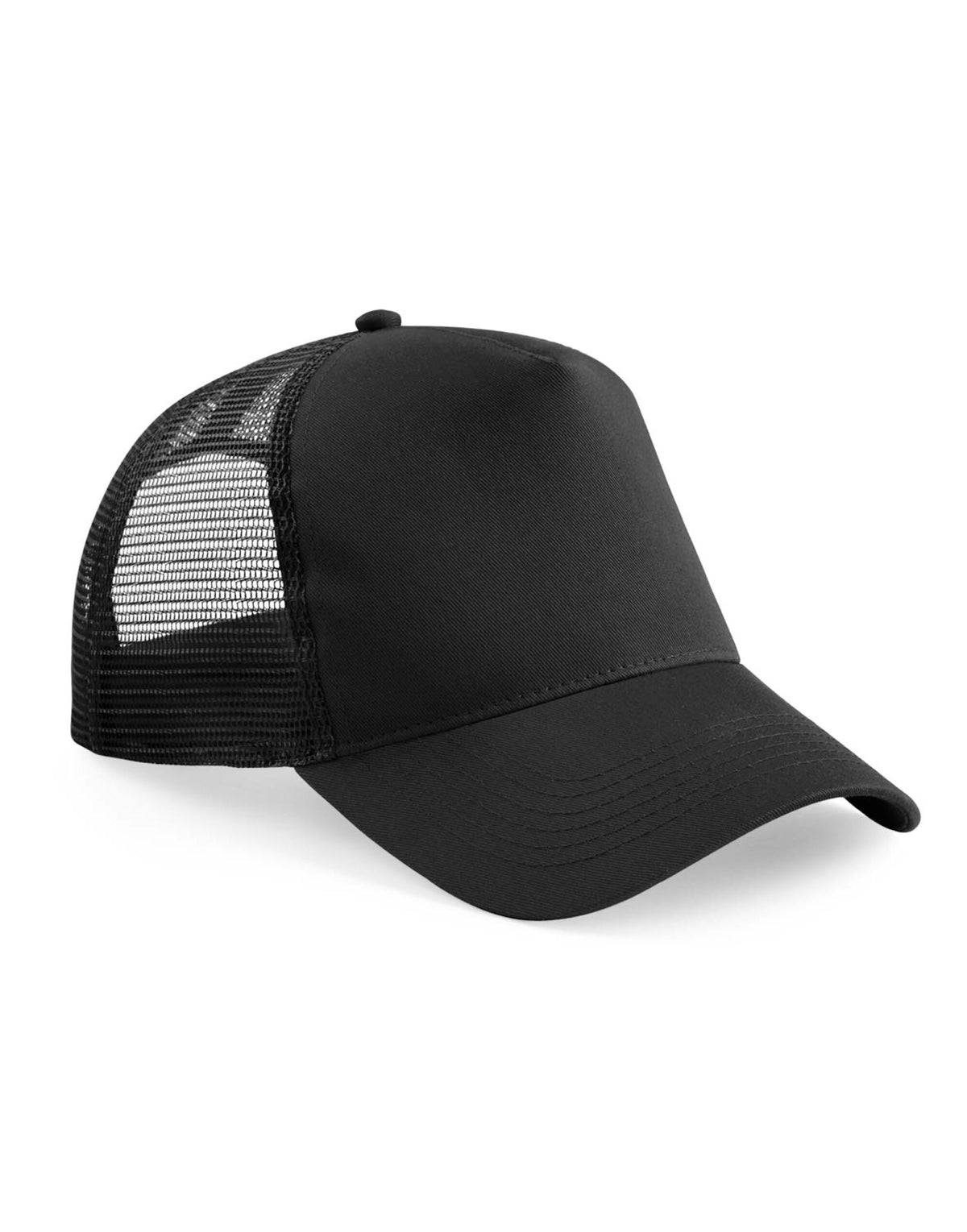 Beechfield B640B Junior Snapback Trucker - Black/Black