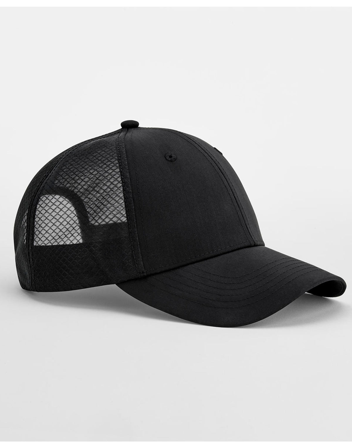Beechfield B644R Technical Mesh Trucker - Black/Black