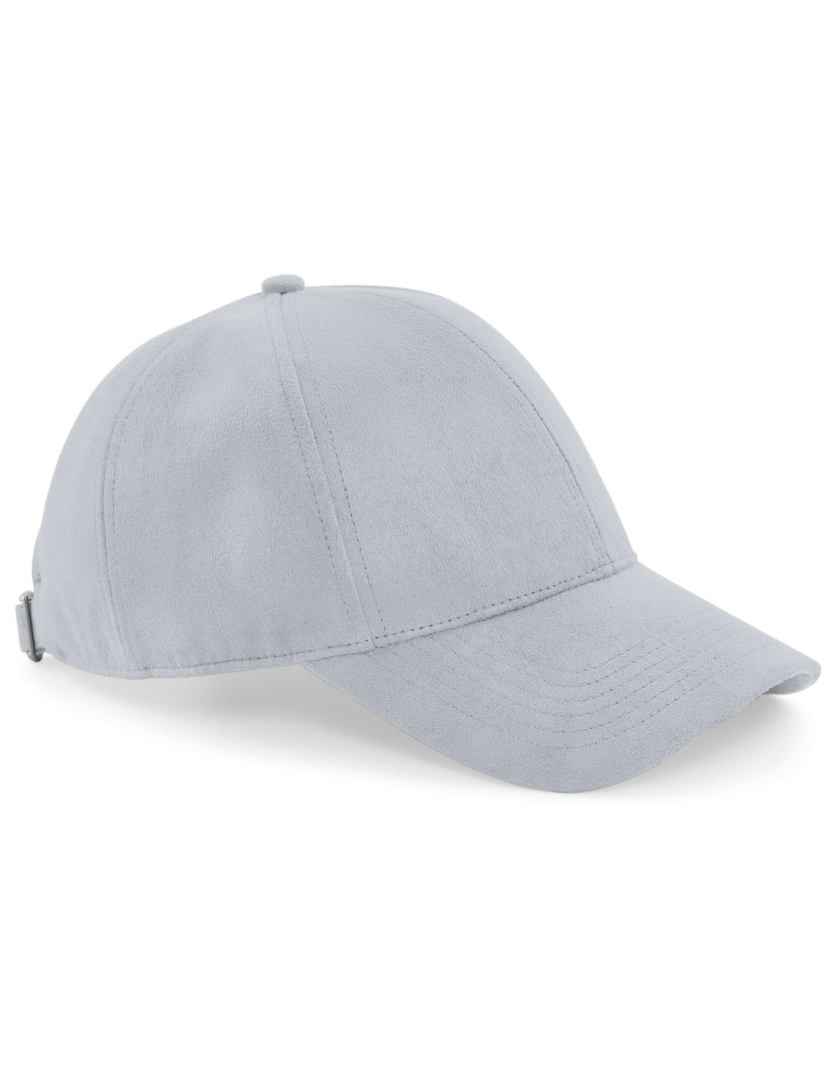 Beechfield B656 Faux Suede 6 Panel Cap - Light Grey