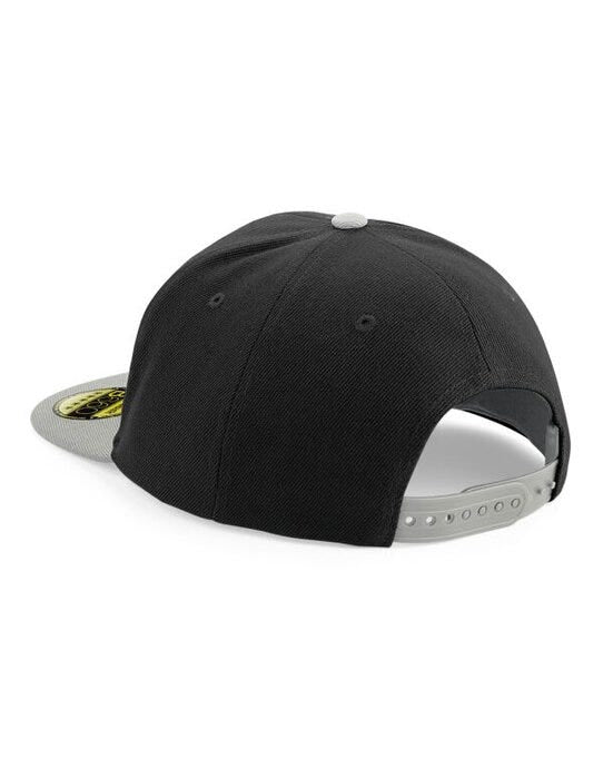 Beechfield B660 Original Flat Peak Snapback - Black/Grey