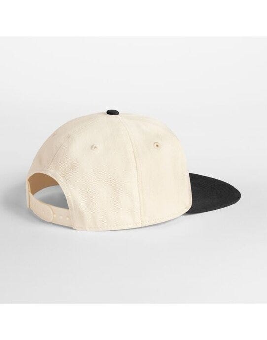 Beechfield B662 Contrast Flat Pk 6 Panel Cap - Natural/Black