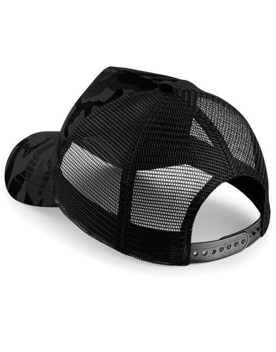Beechfield B694 Camo Snapback Trucker - Midnight Camo