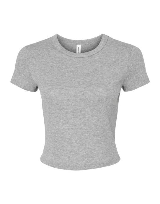 Bella + Canvas BE1010 Bella Women's Micro Rib Baby Tee - Athletic Heather