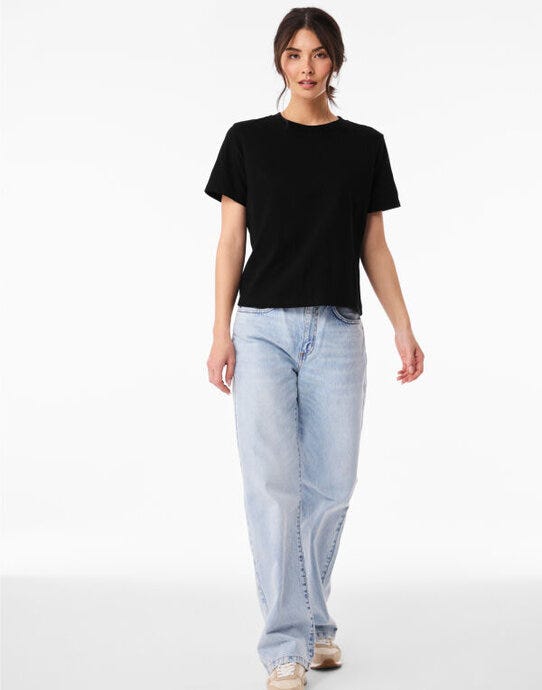 Bella + Canvas BE6110 Women's Heavy Boxy Tee - Black