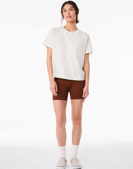 Bella + Canvas BE6110 Women's Heavy Boxy Tee - Vintage White