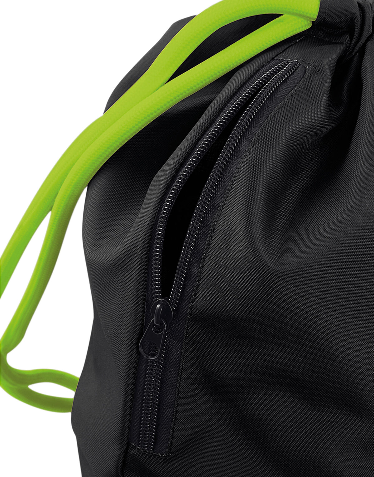 Bagbase BG110 Icon Gymsac - Black/Lime Green